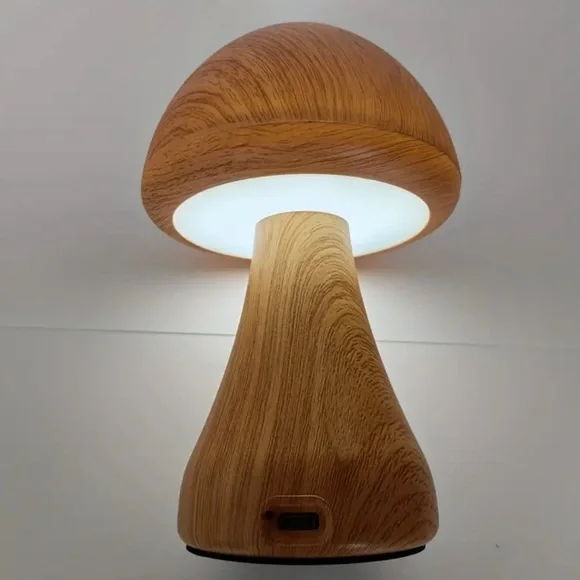 MUSHROOM LED Dimmable Nightlight Desk Light Table Lamp USB Rechargeable 3 Colors - Picture 9 of 14